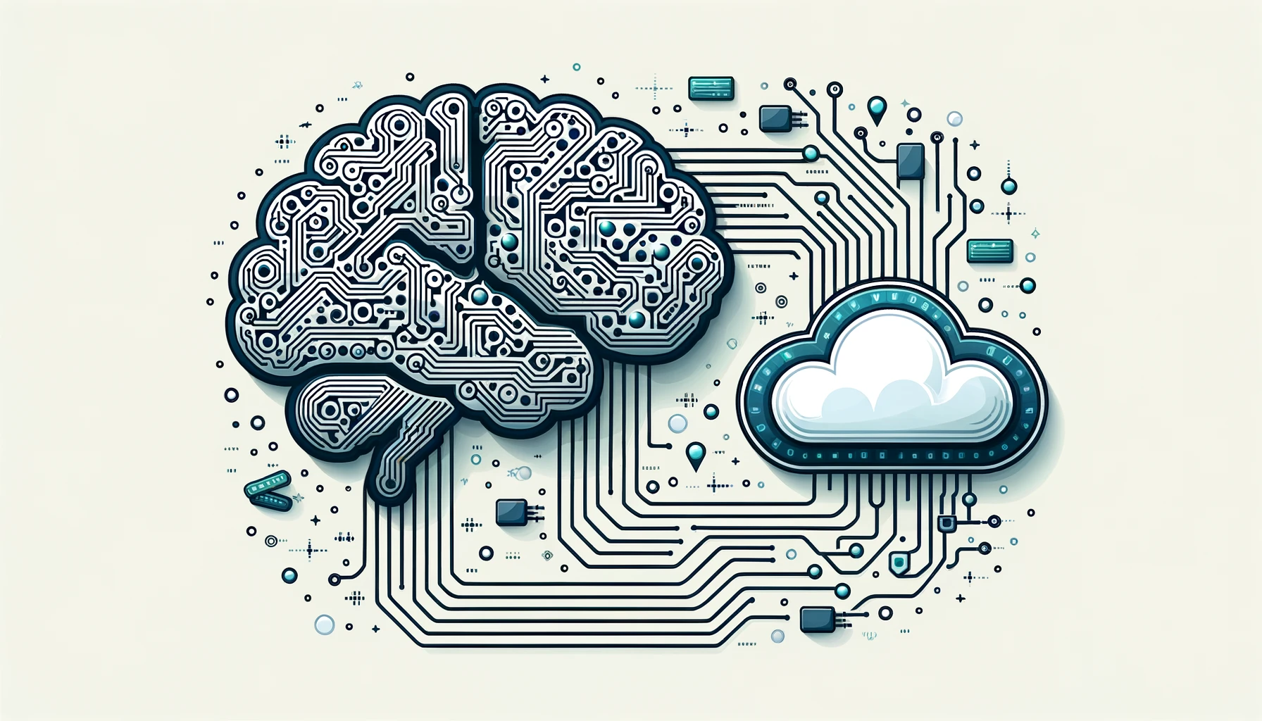 Concept image for neural brain implants to link mind with cloud computing